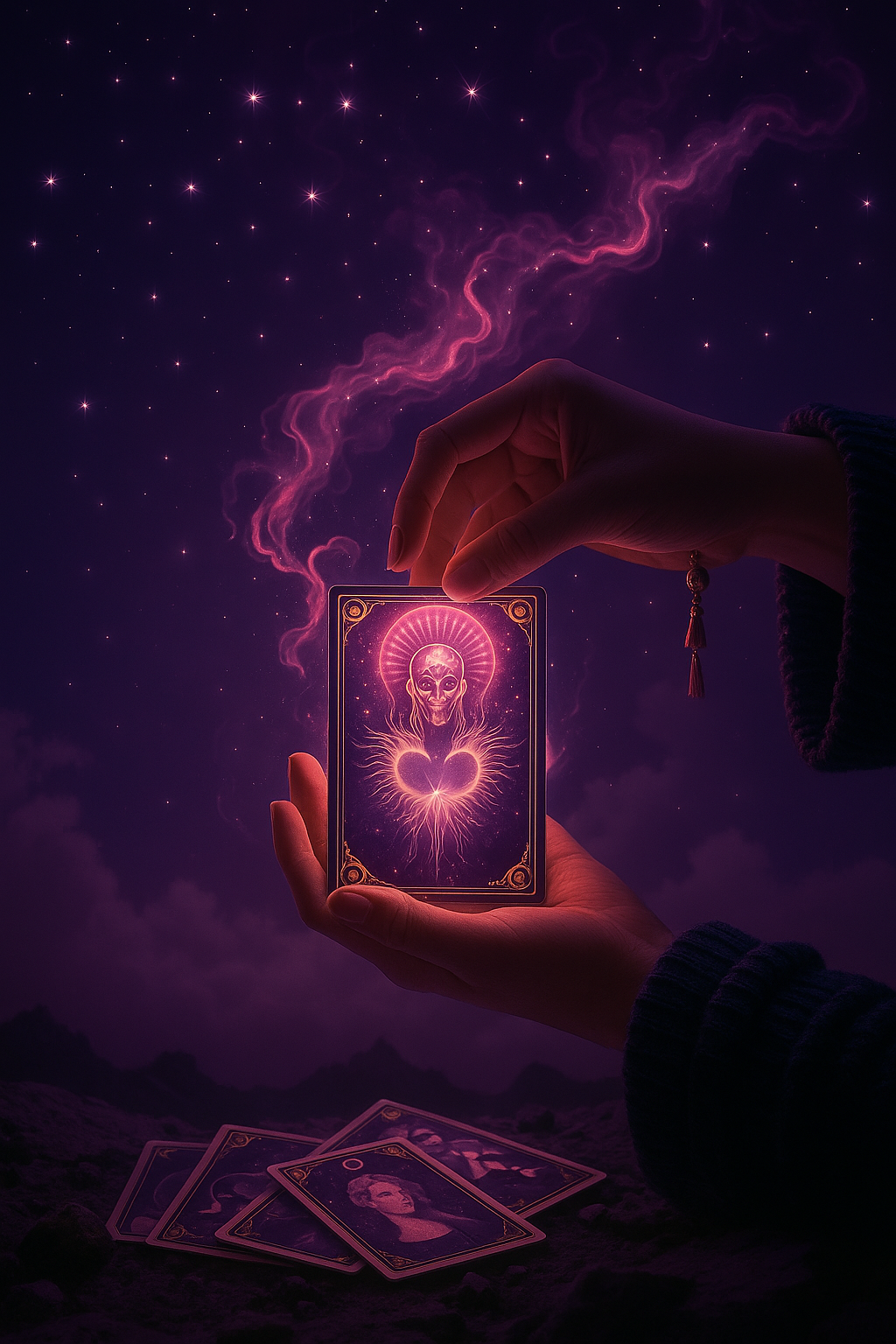 Иллюстрация AstroAI для сервиса с живой колодой Таро